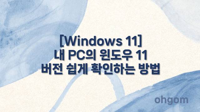 윈도우 11 버전