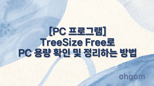 [PC 프로그램] TreeSize Free로 PC 용량 확인 및 정리하는 방법
