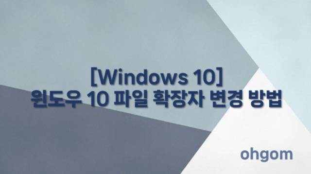 파일 확장자 변경