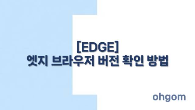 브라우저 버전 확인